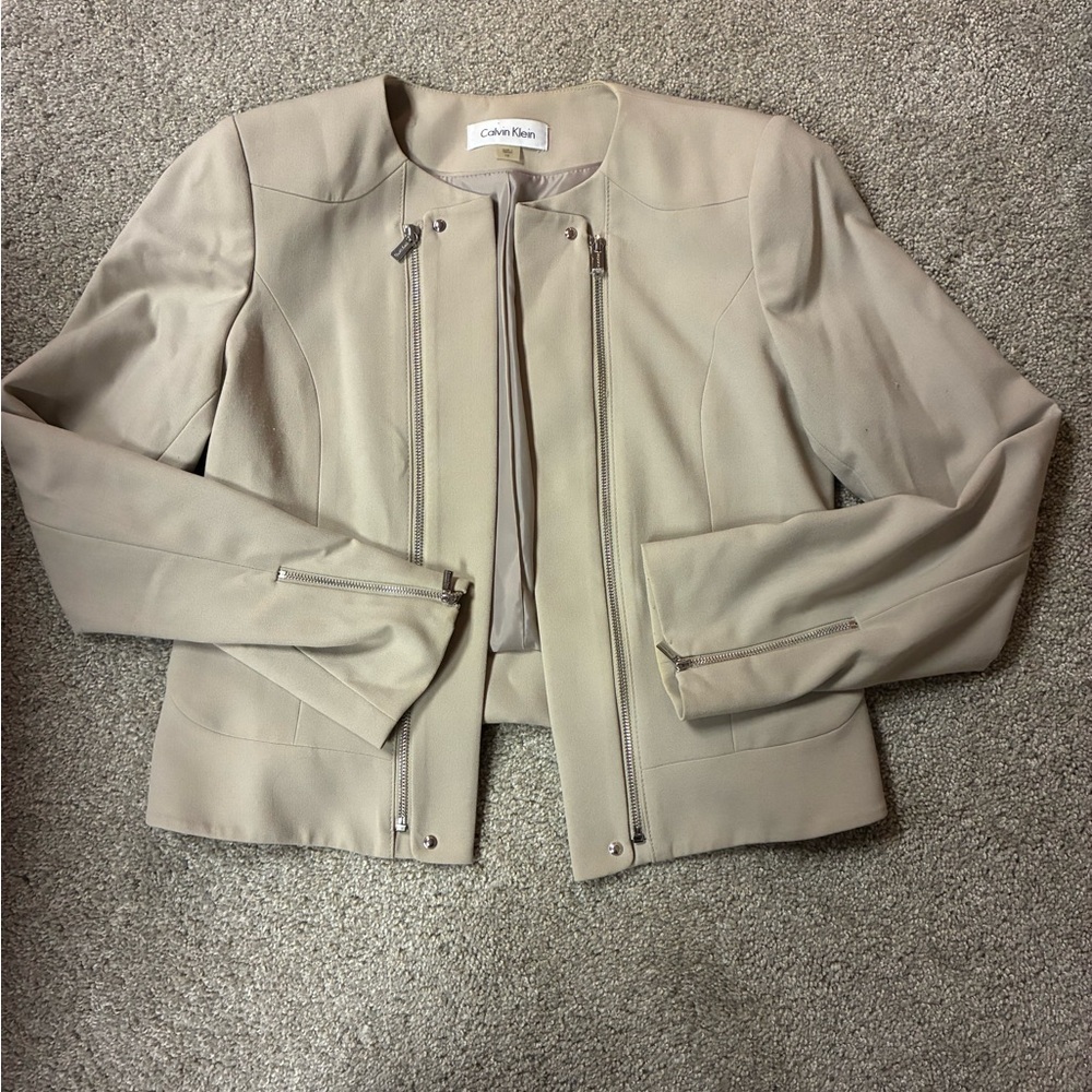 Calvin Klein Women's Beige Blazer